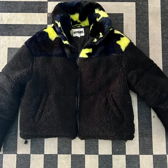 Apparis Jackets Coats Apparis Sherling Jacket With Camo Fur